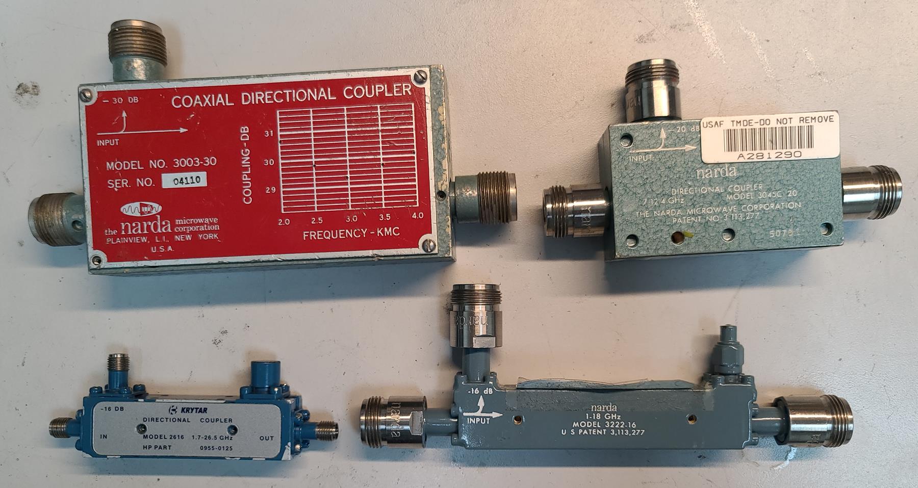 Narda batch of directional couplers for sale